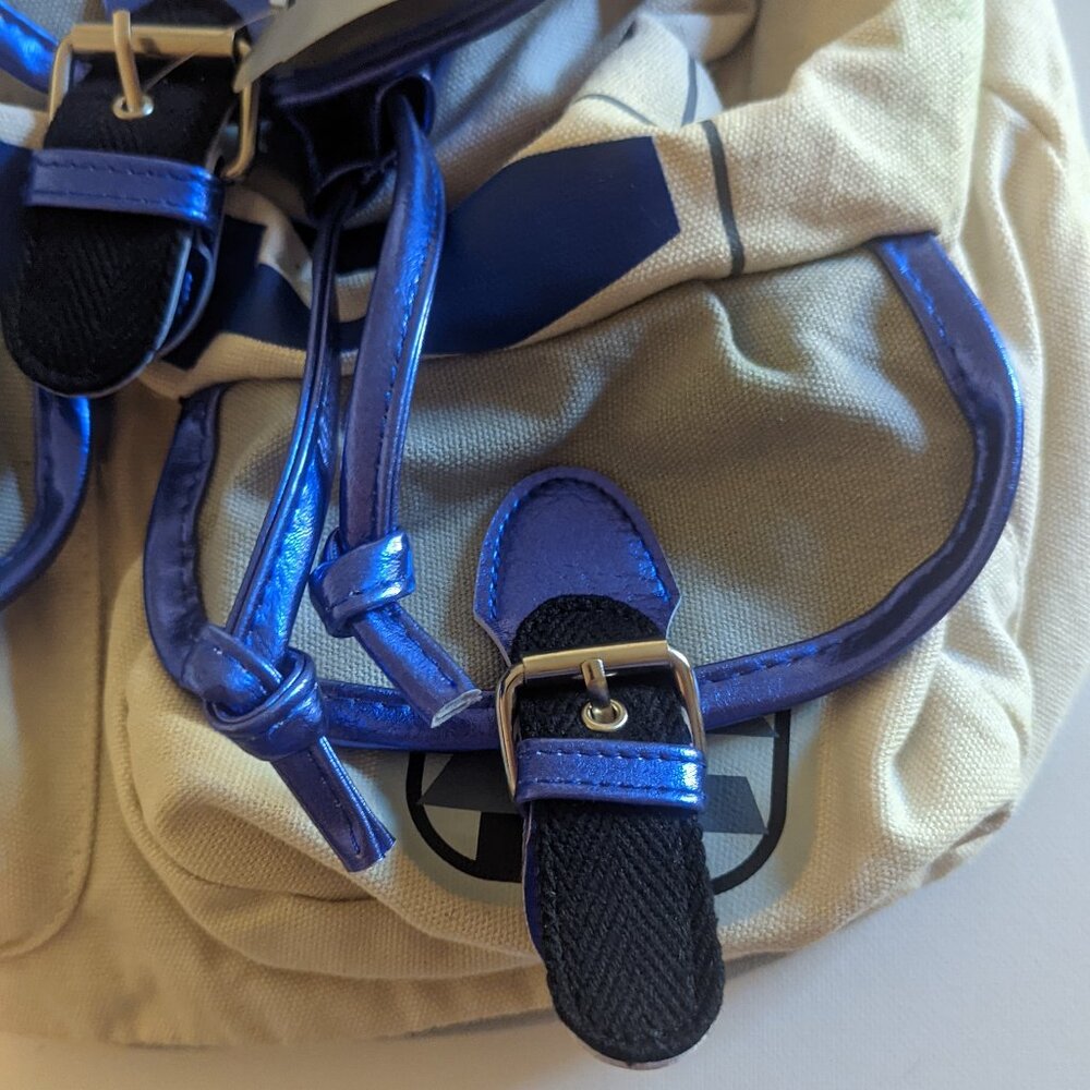 NWT R2-D2 Hot Topic Disney Backpack Star Wars Droid Blue Canvas R2D2 Collectible - Picture 4 of 11